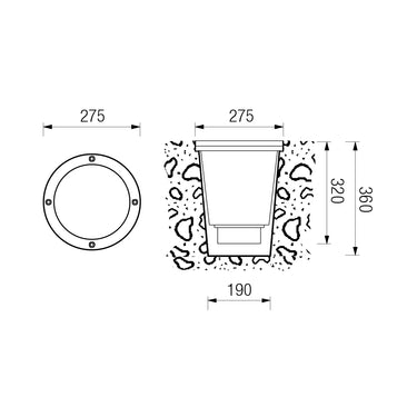 GEO Lampada incasso LED COB 23,3W/830+ CS70